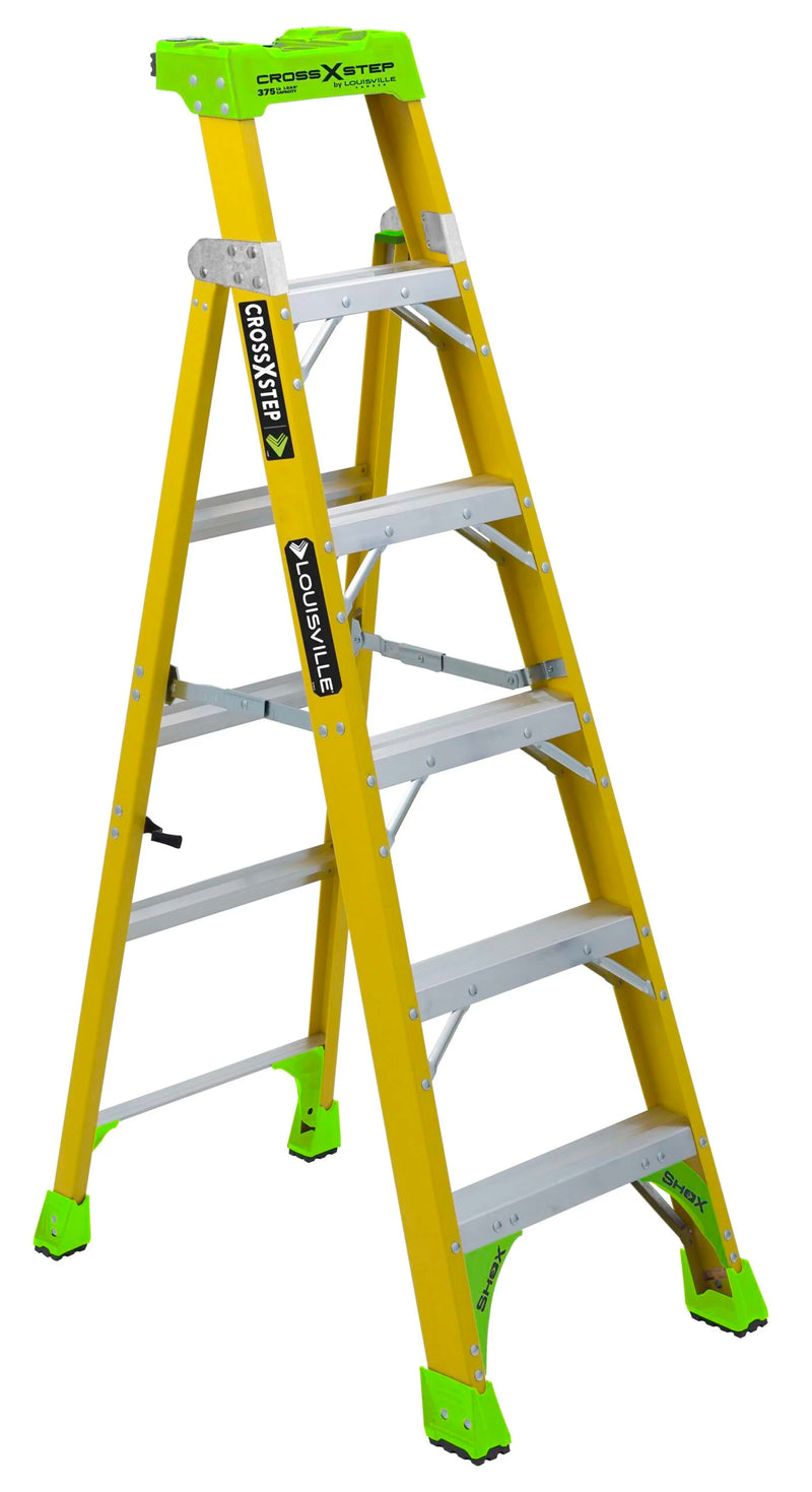 Louisville Fiberglass Cross-Step Ladders