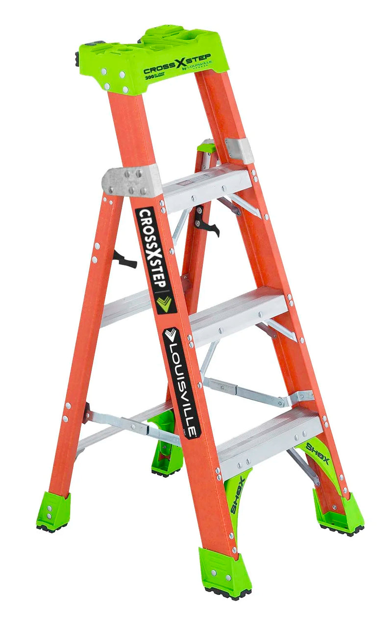 Louisville Fiberglass Cross-Step Ladders