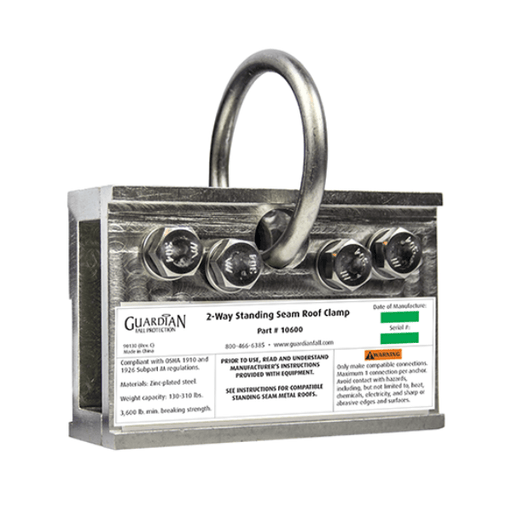 Guardian Two-Way Standing Seam Roof Anchor - 18 in