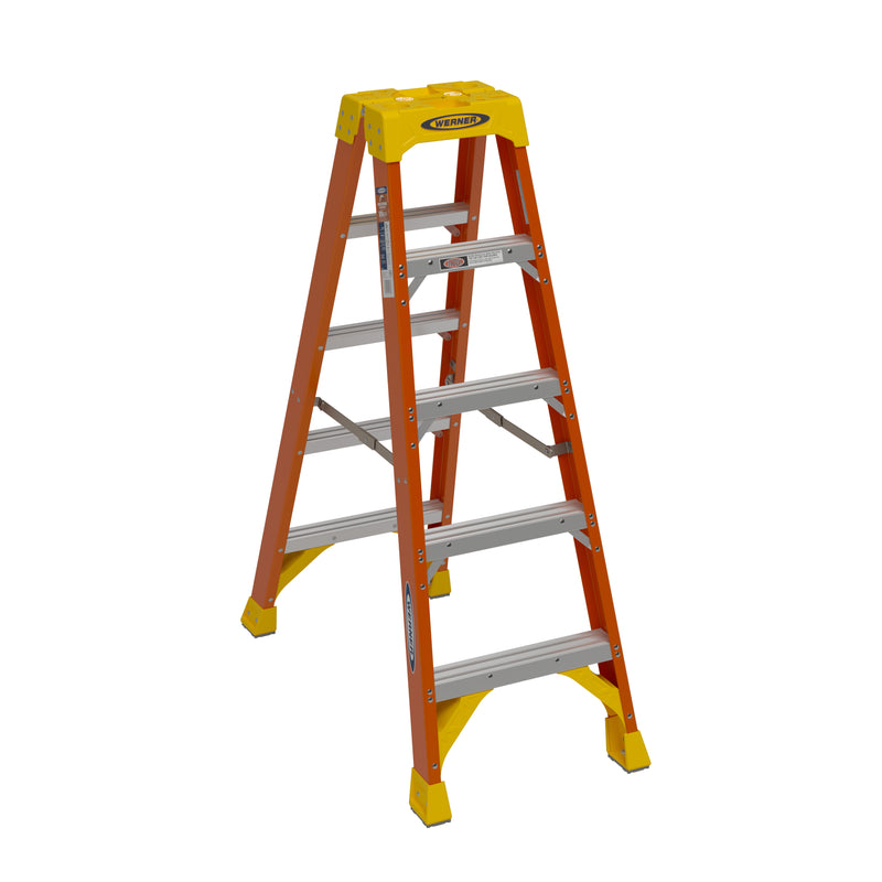 Werner Fiberglass Double-Sided Step Ladders