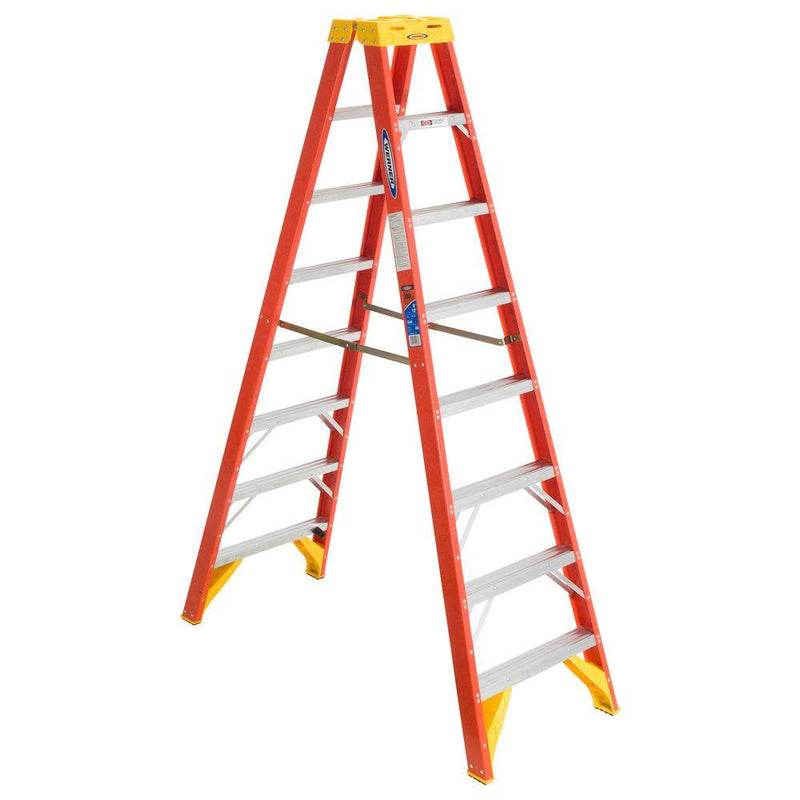 Werner Fiberglass Double-Sided Step Ladders