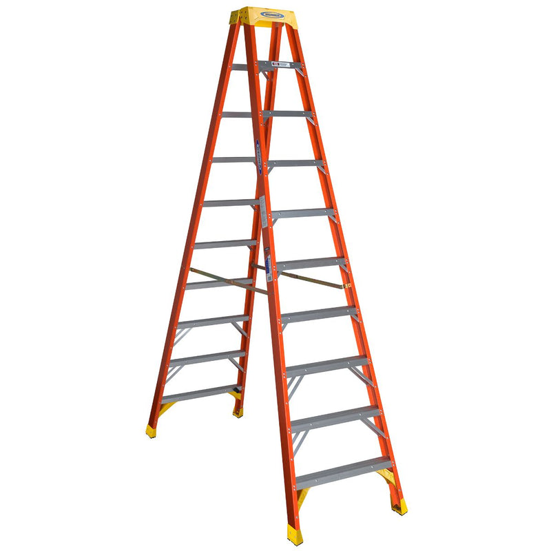 Werner Fiberglass Double-Sided Step Ladders