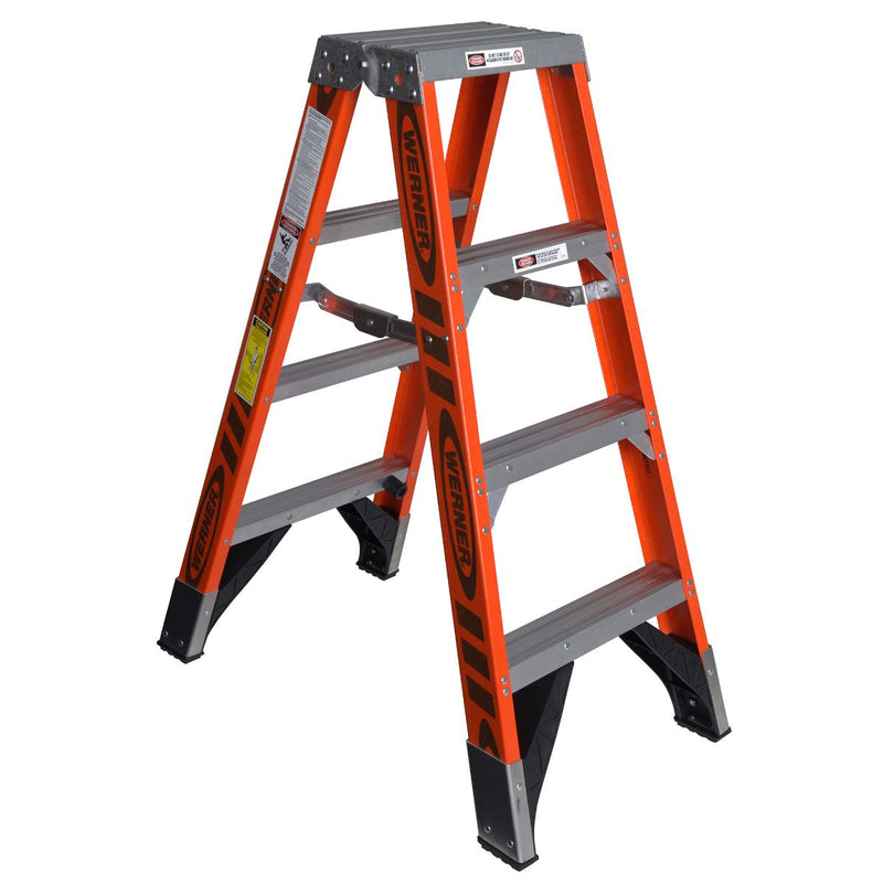Werner Fiberglass Double-Sided Step Ladders
