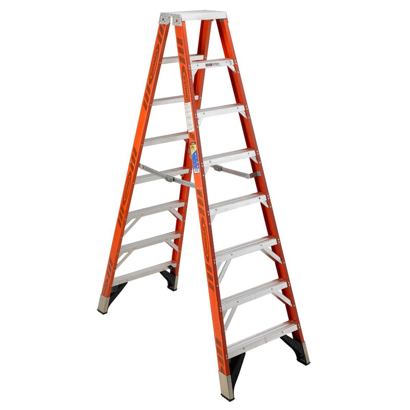 Werner Fiberglass Double-Sided Step Ladders