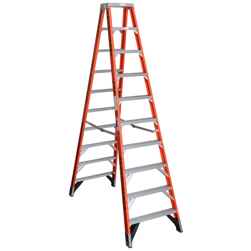 Werner Fiberglass Double-Sided Step Ladders