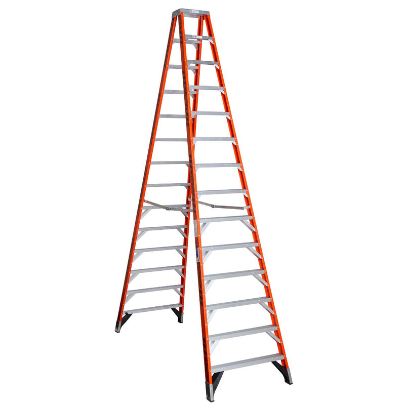 Werner Fiberglass Double-Sided Step Ladders