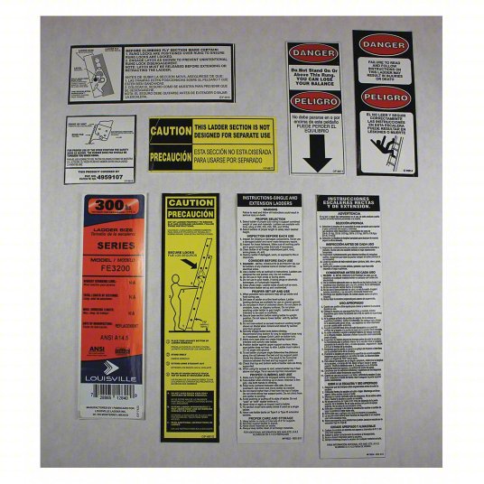 Louisville Ladder Replacement Ladder Sticker Kit